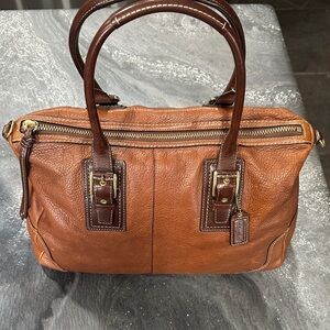 Coach Ali Whiskey Brown Leather Bag